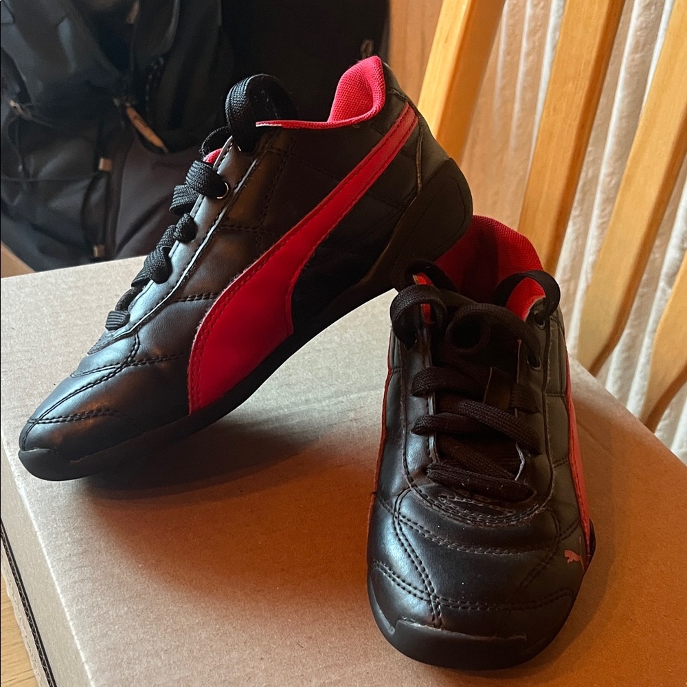 Kids Black and Red Sneakers